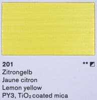 Lascaux: Perlacryl Acrylic 201 Lemon Yellow, 250ml