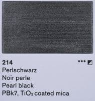 Lascaux: Perlacryl Acrylic 214 Pearl Black, 500ml