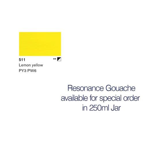Lascaux: Resonance Gouache 511 Yellow, 250ml
