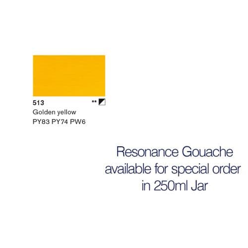 Lascaux: Resonance Gouache 513 Golden Yellow, 250ml