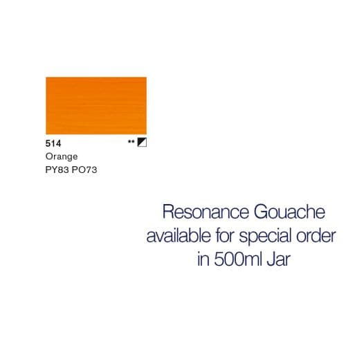 Lascaux: Resonance Gouache 514 Orange, 500ml