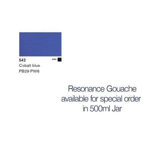 Lascaux: Resonance Gouache 542 Cobalt Blue, 500ml