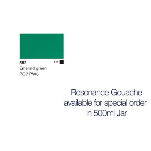 Lascaux: Resonance Gouache 552 Emerald Green, 500ml
