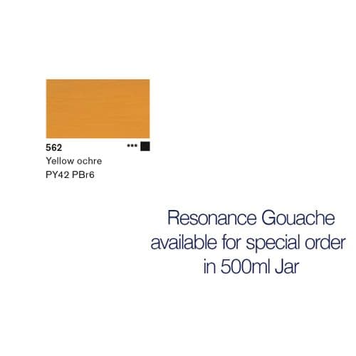 Lascaux: Resonance Gouache 562 Yellow Ochre, 500ml
