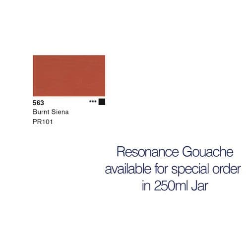 Lascaux: Resonance Gouache 563 Burnt Sienna, 250ml