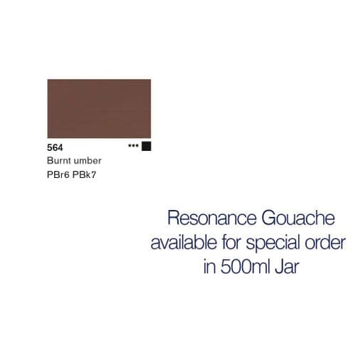 Lascaux: Resonance Gouache 564 Burnt Umber, 500ml