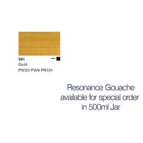 Lascaux: Resonance Gouache 591 Gold, 500ml