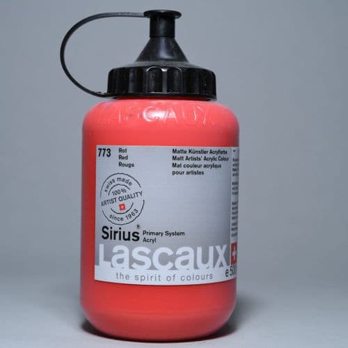 Lascaux: Sirius Acrylic 773 Red, 500ml