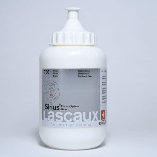 Lascaux: Sirius Acrylic Watercolour 700 White, 500ml