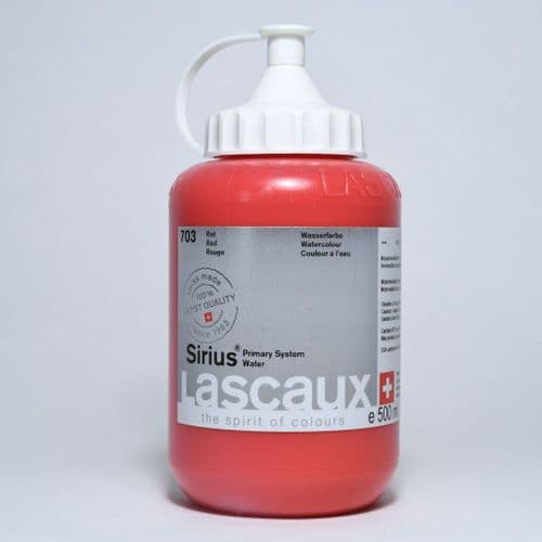 Lascaux: Sirius Acrylic Watercolour 703 Red, 500ml