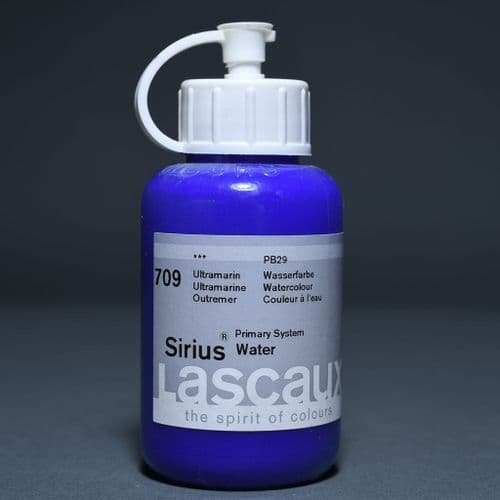 Lascaux: Sirius Acrylic Watercolour 709 Ultramarine Blue, 85ml