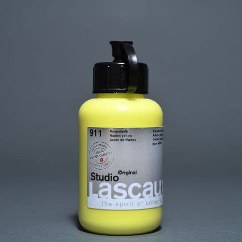 Lascaux: Studio Acrylic 911 Naples Yellow, 85ml