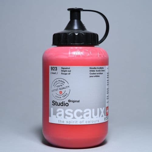 Lascaux: Studio Acrylic 923 Bright Red, 500ml