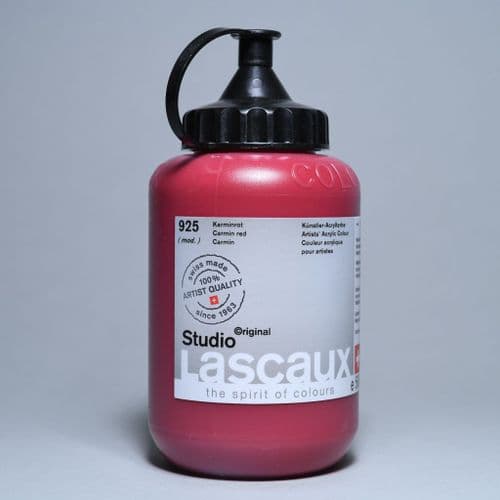 Lascaux: Studio Acrylic 925 Carmine Red, 500ml