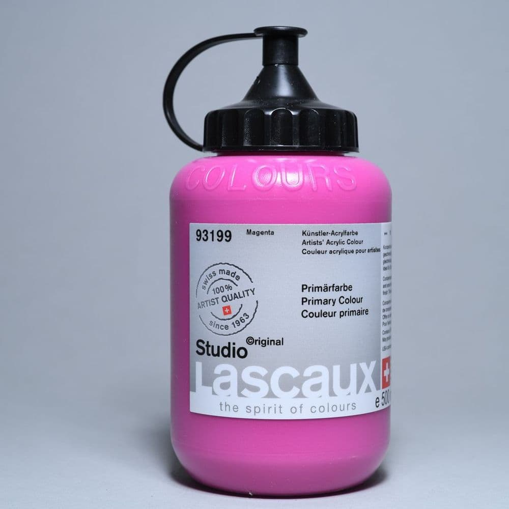Lascaux: Studio Acrylic 93199 Primary Magenta, 500ml