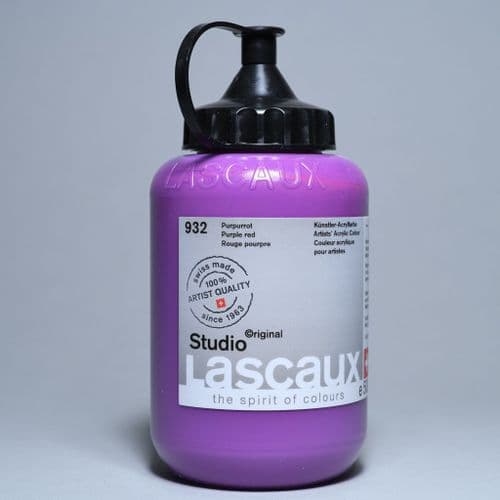 Lascaux: Studio Acrylic 932 Purple Red, 500ml