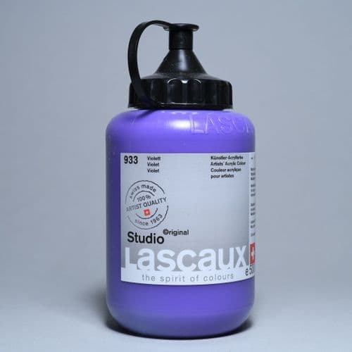 Lascaux: Studio Acrylic 933 Violet, 500ml