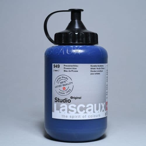 Lascaux: Studio Acrylic 949 Prussian Blue, 500ml
