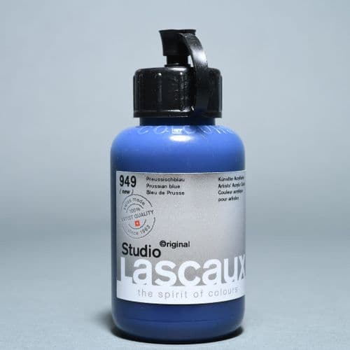 Lascaux: Studio Acrylic 949 Prussian Blue, 85ml