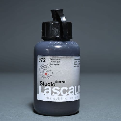 Lascaux: Studio Acrylic 972 Oxide Black, 85ml