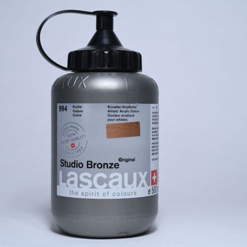 Lascaux: Studio Bronze Acrylic 994 Copper, 500ml