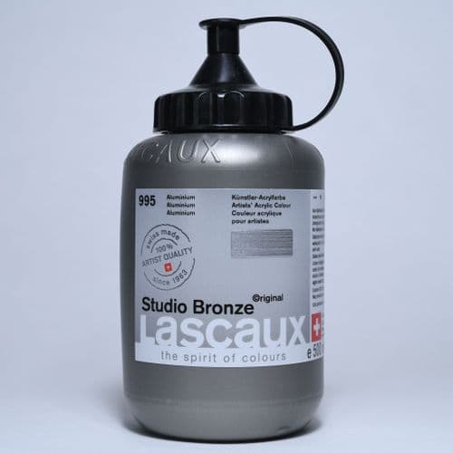 Lascaux: Studio Bronze Acrylic 995 Aluminium, 500ml