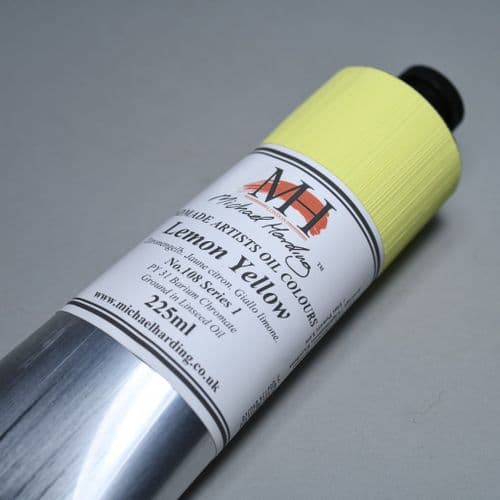 Michael Harding: Oil Paint 108 Lemon Yellow, 225ml