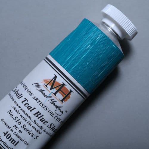 Michael Harding: Oil Paint 516 Cobalt Teal Blue Shade, 40ml