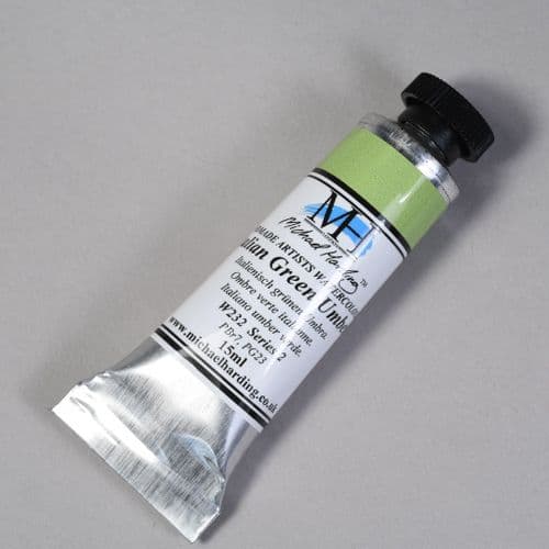 Michael Harding: Watercolour W232 Italian Green Umber, 15ml