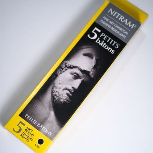 Nitram: 700300 Petits Batons (Extra Soft) Charcoal, 5 Sticks