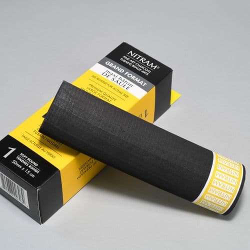 Nitram: 700303 Maxi Baton de Saule (50mm diameter), round charcoal stick