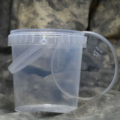 Plastic pot. APF, 1.2 lt clear container
