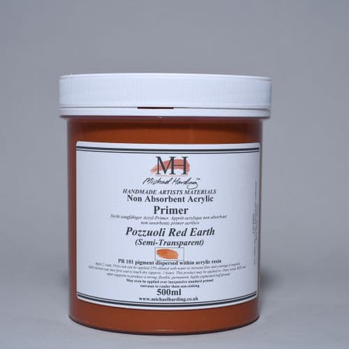 Pozzuoli Red Earth Non-Absorbent Acrylic Primer. Michael Harding Oil Paint Primer, 500ml jar. 5% off.