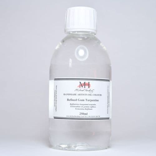 Refined Gum Turpentine. Michael Harding, 250ml plastic bottle. 5% off.