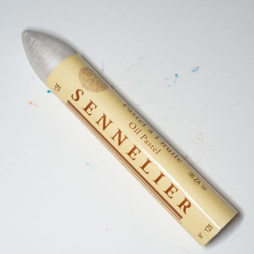 Sennelier: 125 Iridescent White Oil Pastel Large