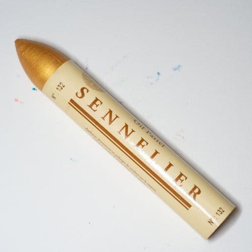 Sennelier: 132 Iridescent Pearl Gold Oil Pastel Large