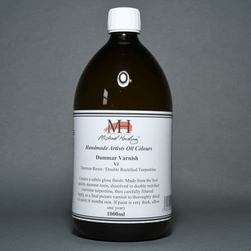 V1. Dammar Varnish, Michael Harding, 1lt bottle. 5% off.