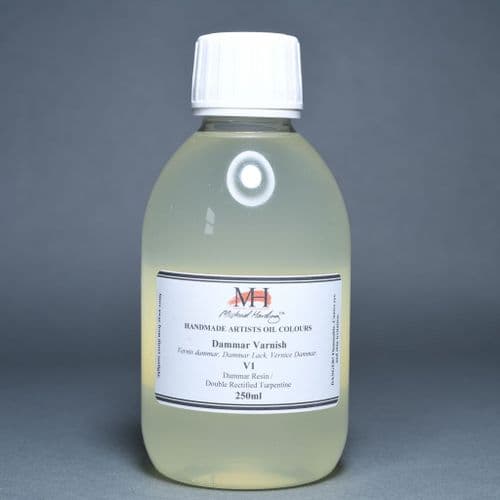 V1. Dammar Varnish, Michael Harding, 250ml bottle. 5% off.