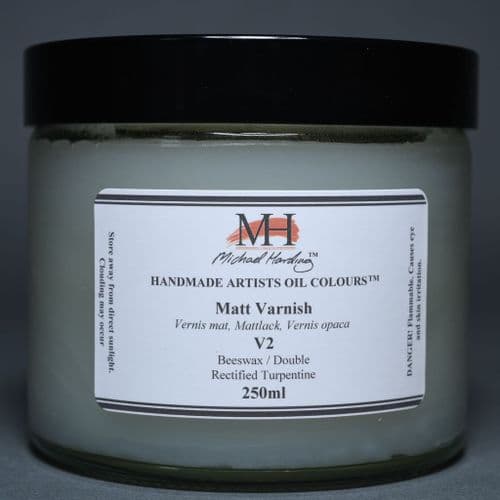 V2. Wax Varnish, Matt, Michael Harding, 250ml jar. 5% off.