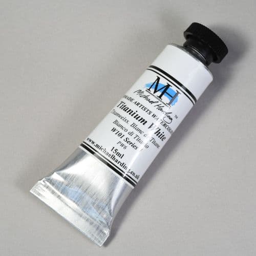 W101 Titanium White. Michael Harding Artists Watercolour, 15ml tube. 5% off .