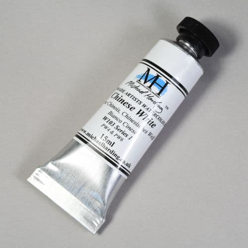 W103 Chinese White. Michael Harding Artists Watercolour, 15ml tube. 5% off .