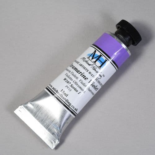 W107 Ultramarine Violet. Michael Harding Artists Watercolour, 15ml tube. 5% off .