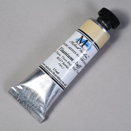 W117 Titanium Buff. Michael Harding Artists Watercolour, 15ml tube.  5% off.