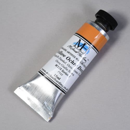 W118 Yellow Ochre Deep. Michael Harding Artists Watercolour, 15ml tube. 5% off .