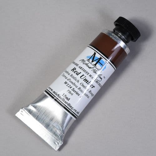 W124 Red Umber. Michael Harding Artists Watercolour, 15ml tube. 5% off .