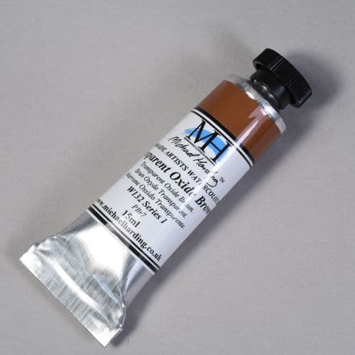 W132 Transparent Oxide Brown. Michael Harding Artists Watercolour, 15ml tube. 5% off .