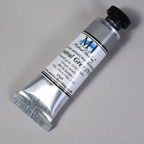 W136 Neutral Grey (N5). Michael Harding Artists Watercolour, 15ml tube.  5% off.