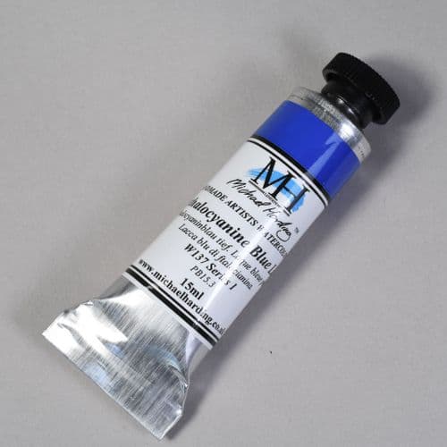 W137 Phthalocyanine Blue Lake. Michael Harding Artists Watercolour, 15ml tube. 5% off .