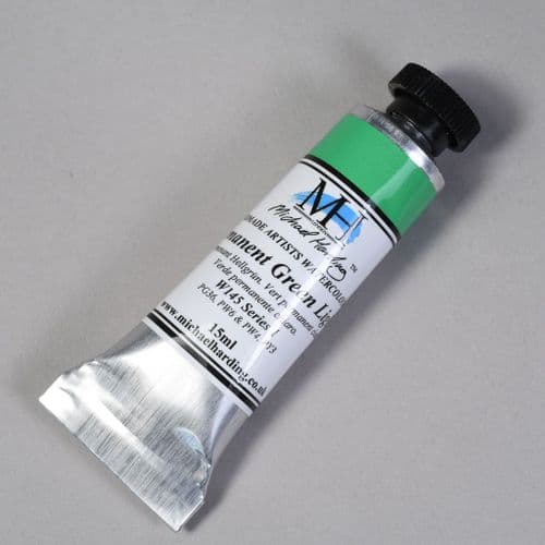 W145 Permanent Green Light. Michael Harding Artists Watercolour, 15ml tube. 5% off .
