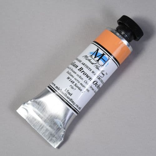 W148 Italian Brown Ochre. Michael Harding Artists Watercolour, 15ml tube. 5% off .